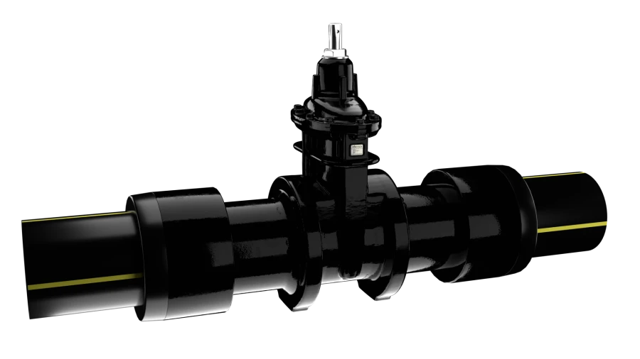 Rubber Wedge Shutoff Valve for Gas Supply 31вч23р - Dа 400 mm
