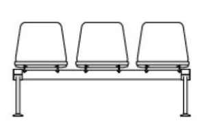 Sectional Rigid Chair for Multiple Seating