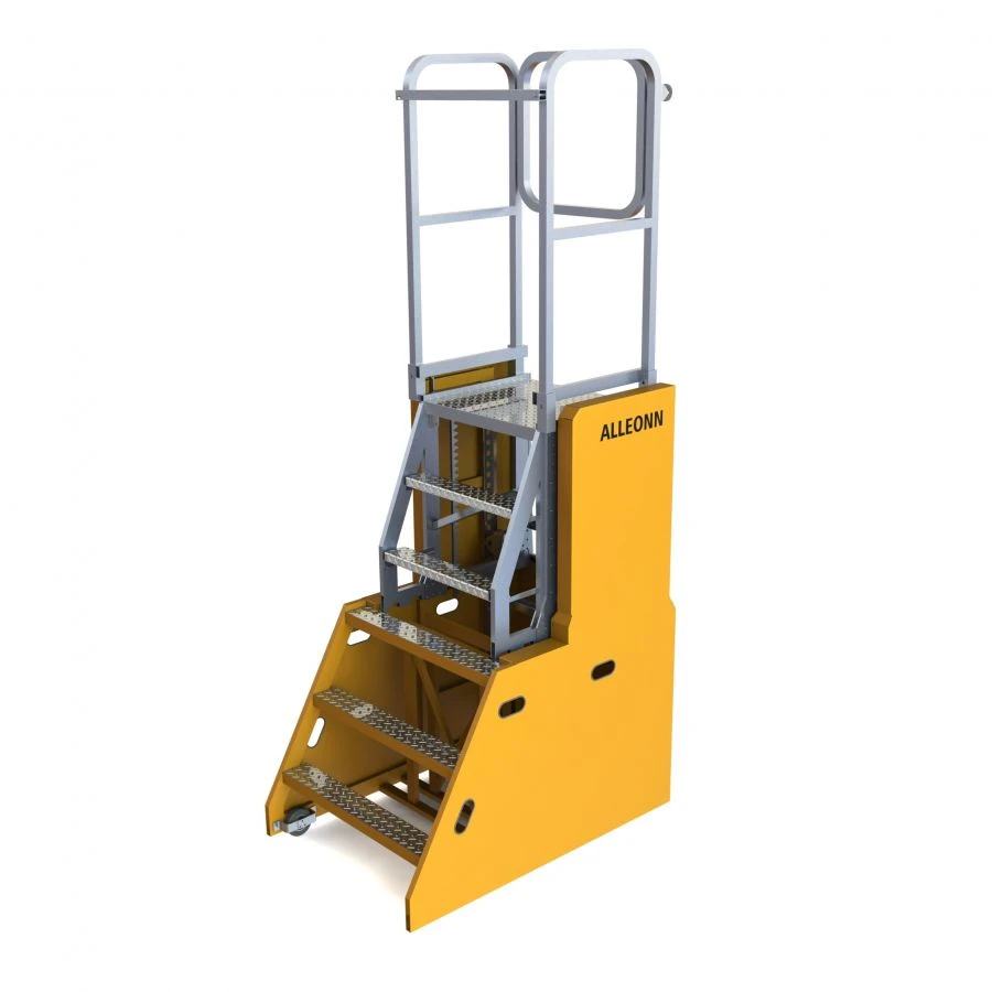 Adjustable Height Mobile Aluminum Ladder Platform LPRK-K-1.1