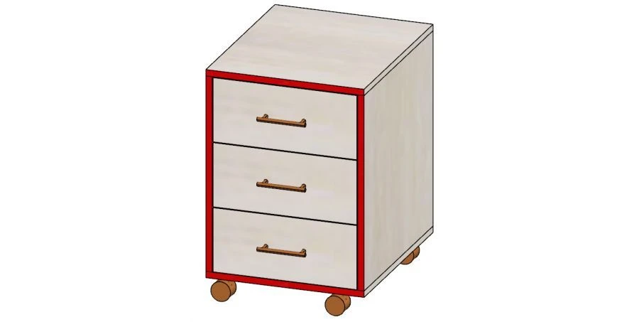 Wooden Cabinet with Three Drawers, Art. No. 020/2019