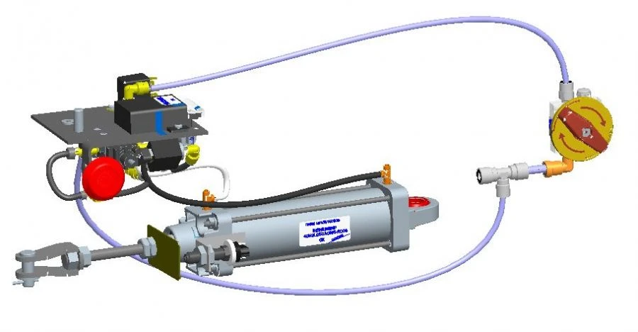 Pneumatic Door Actuator for Vehicles 40N1X50/145T1B006