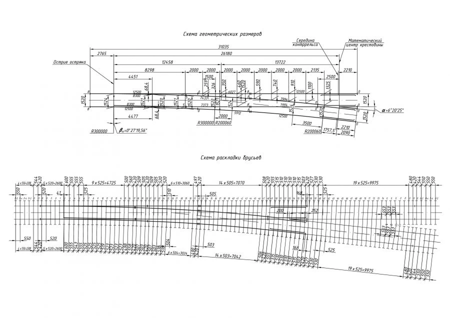 R65 Type Switch Mark 1/9 for Railway Tracks