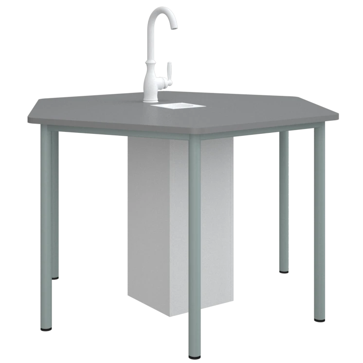 Group Activity Table with Sink and Cabinet