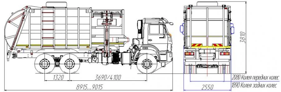 Side Loading Garbage Truck Model MK-4553-20