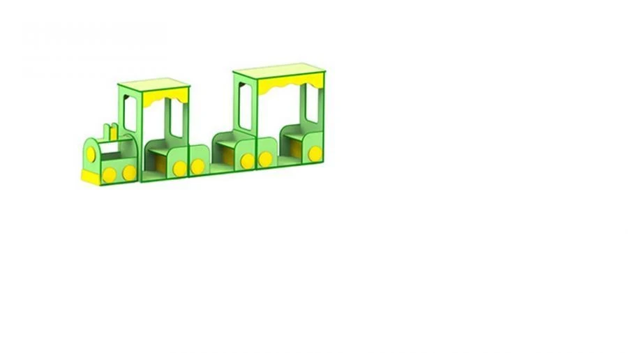 Train-Themed Play Zone for Kids with Custom Sizes and Colors