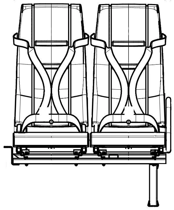 Passenger Seat for Bus DS15.6840.010-PV06