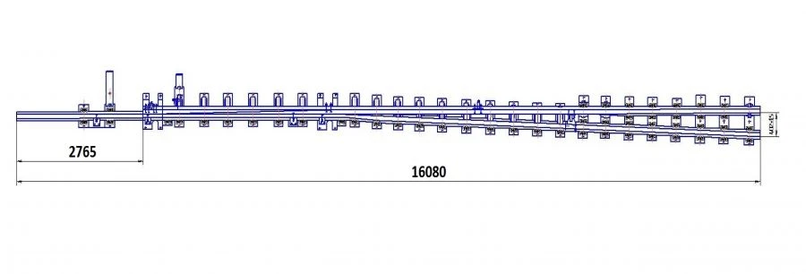 Curved Frame Rail P65 with Straight Tip Project 2956.02.000-02