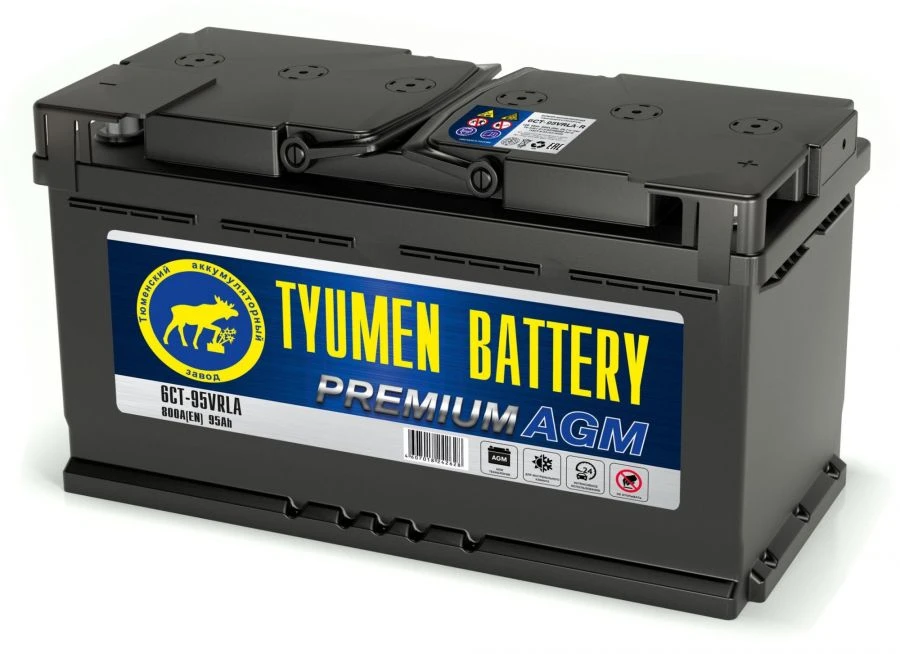 Lead Starter Battery TYUMEN BATTERY 6СТ-95VRLA-R