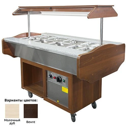 2-Dish Buffet Warmer with Electric Heating, Model MEP-2B-SC-G