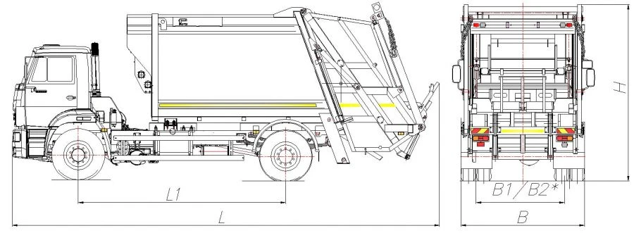 Rear-Loading Garbage Truck Model MK-4544-06