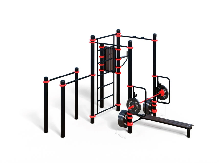 Outdoor Workout Complex with Bench Press and Pull-Up Bars - WORKOUT-FIT