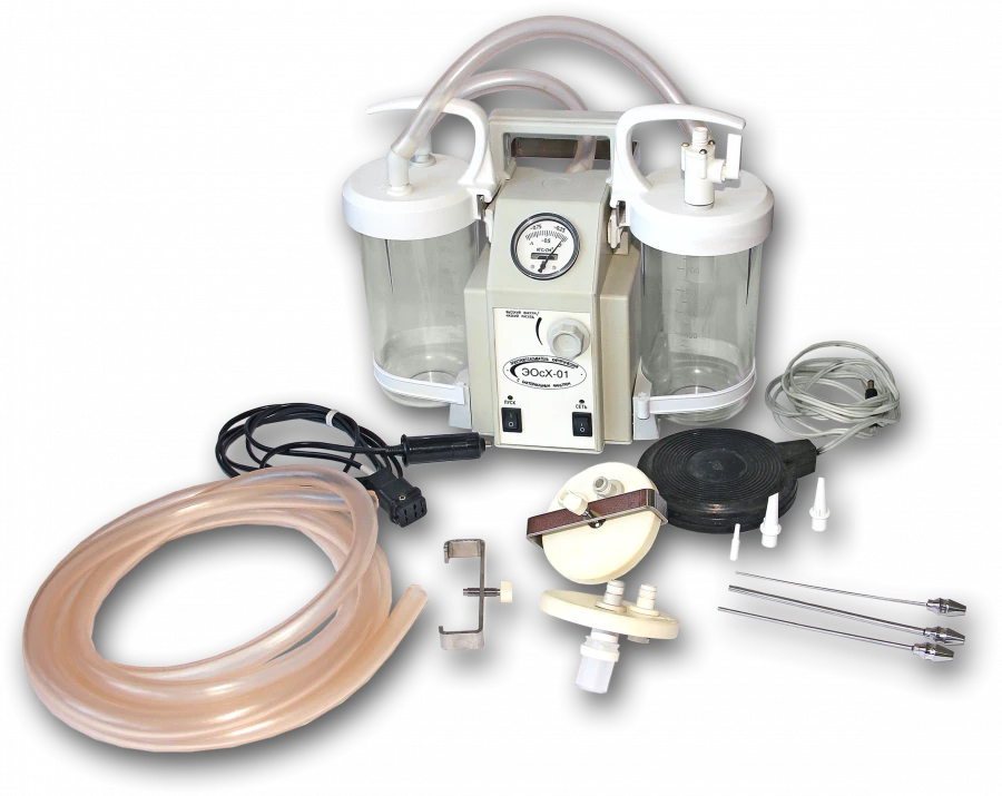 Surgical Suction Device with Bacterial Filter for Versatile Use" (model EOSh-01)