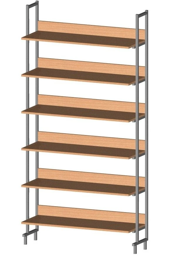 Single-Sided Library Shelf for Books and Educational Materials, Model 40717