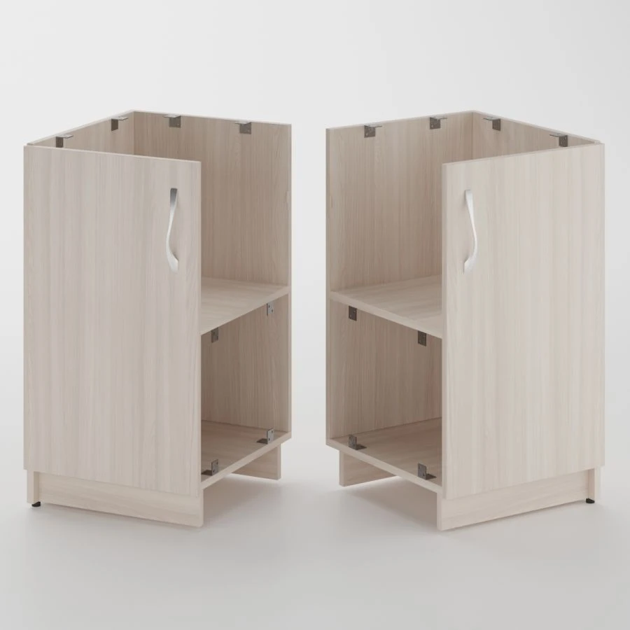 Built-in Desk Cabinet with 1 Shelf and Door