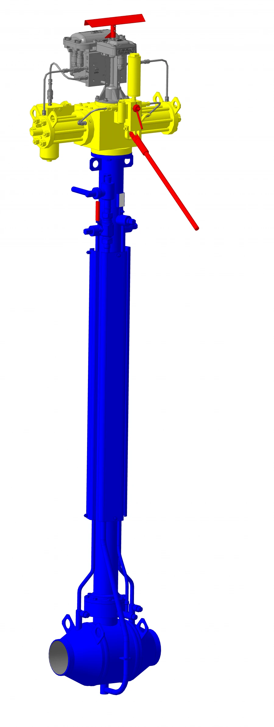 Underground Ball Valve DN250 PN16 with Pneumatic Hydraulic Actuator