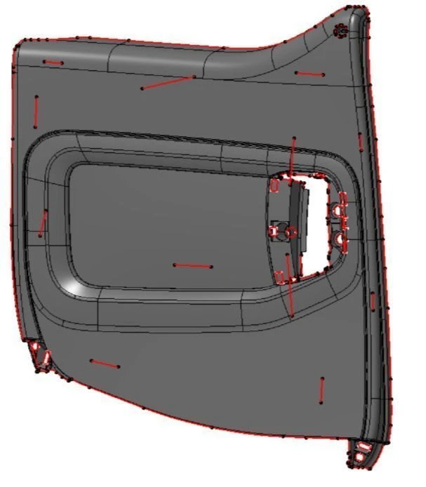 Right Rear Door Trim Panel for Vehicles AA34032680