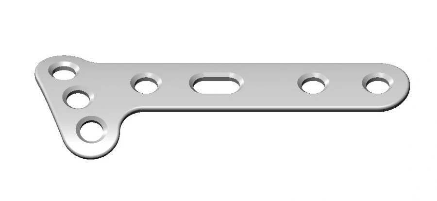 Small Angled T-Shaped Plate for Osteosynthesis, Article 93.21.XXX