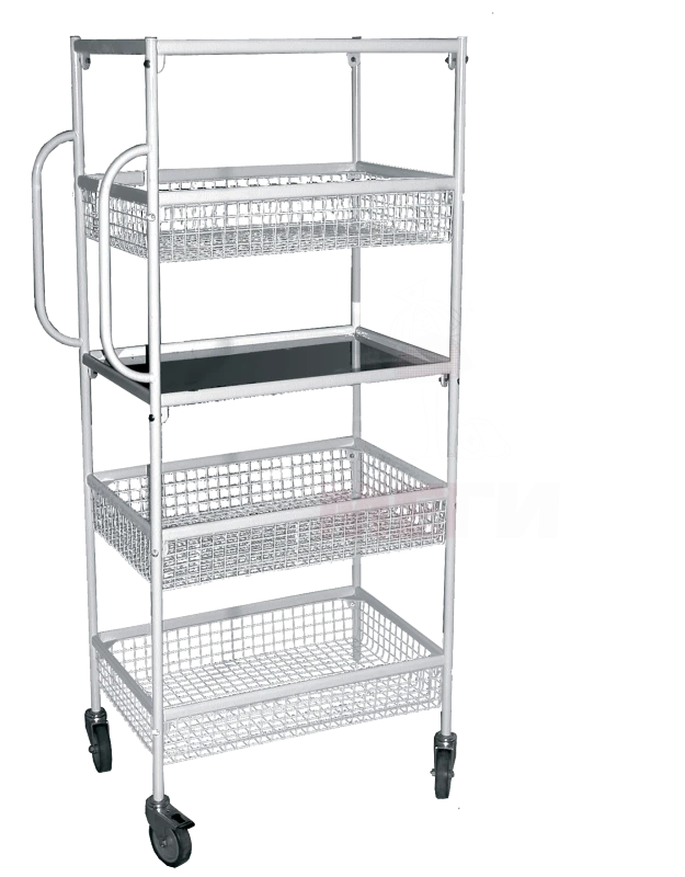 Internal Trolley-Shelving Unit TVI-01-MSK (MSK-516) with Metal Baskets