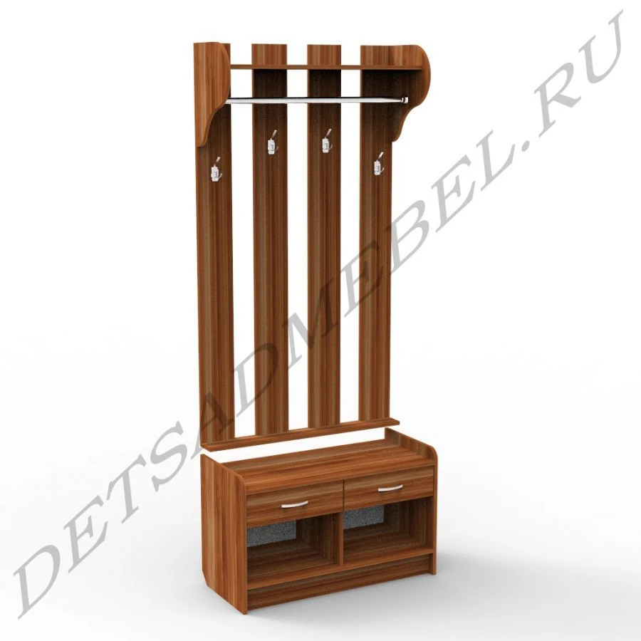 Shoe Storage Cabinet with Drawers and Open Sections