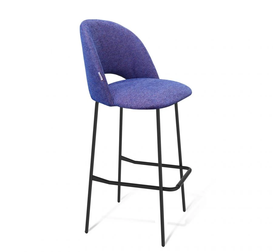 Sheffilton SHT-ST34/S29 Bar Stool with Microvelvet Upholstery