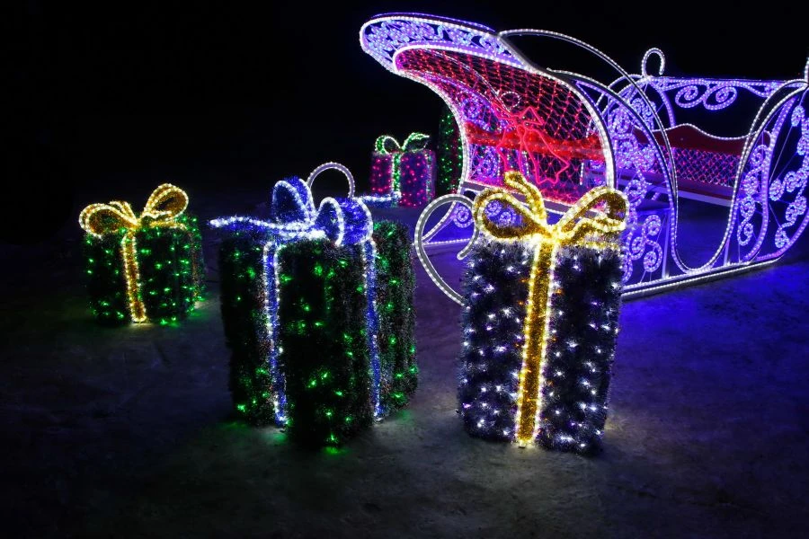 Decorative Outdoor Illumination "New Year Gift" - Stationary Light Fixture