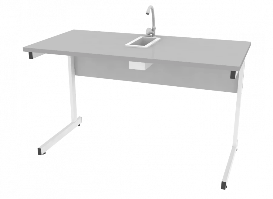 Laboratory Table with Plumbing 1300x650x750mm (WxDxH)
