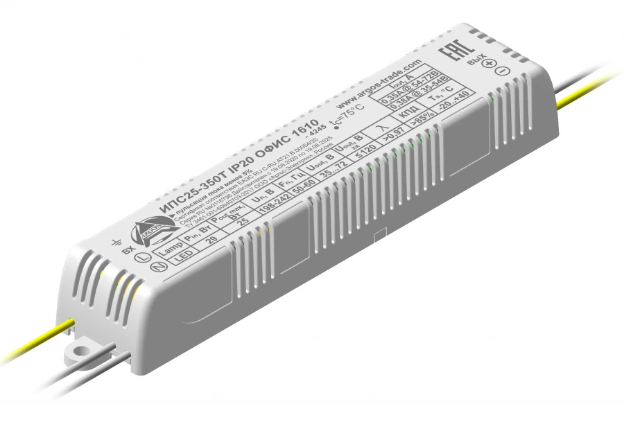 LED Power Supply IPS25-350T IP20 OFFICE 1610