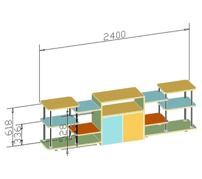 Children's Dividing Bookshelf Art. C.06.80