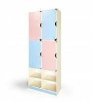 4-Person Two-Tier Wardrobe with Shoe Rack