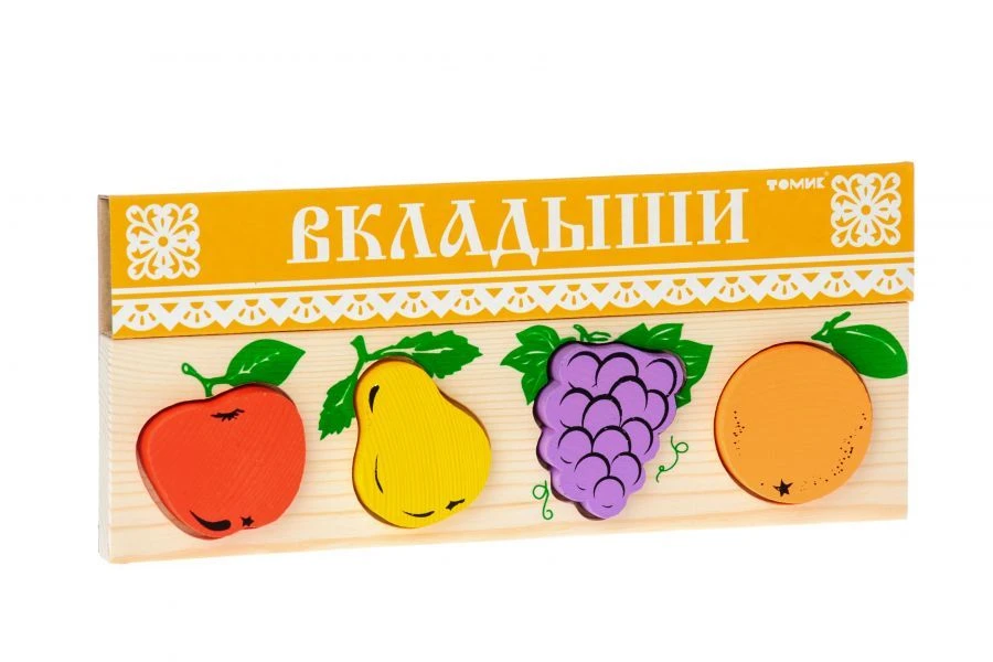 Wooden Fruit and Berry Puzzle Board (5 Pieces) Model 372-3