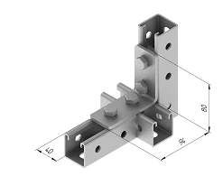 90-Degree Angle Plate with 4 Holes SMA 626 - 40x80x94 mm