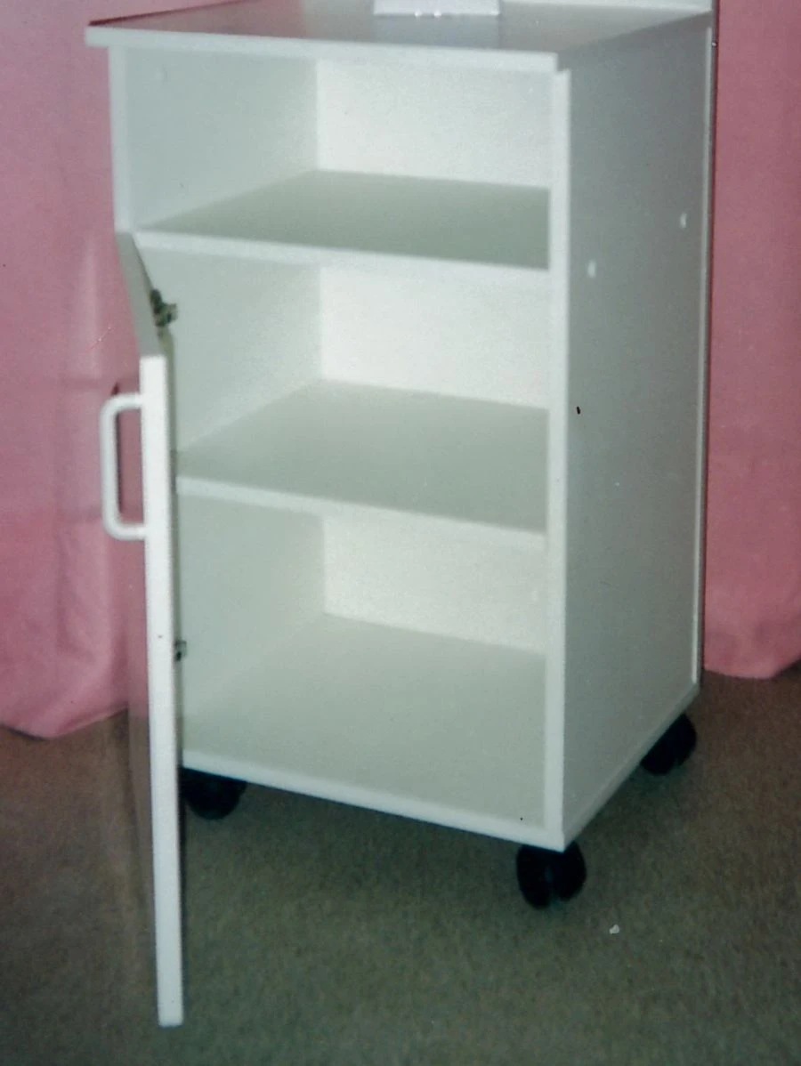 Single Section Bedside Cabinet with Rolling Wheels (Type 1)