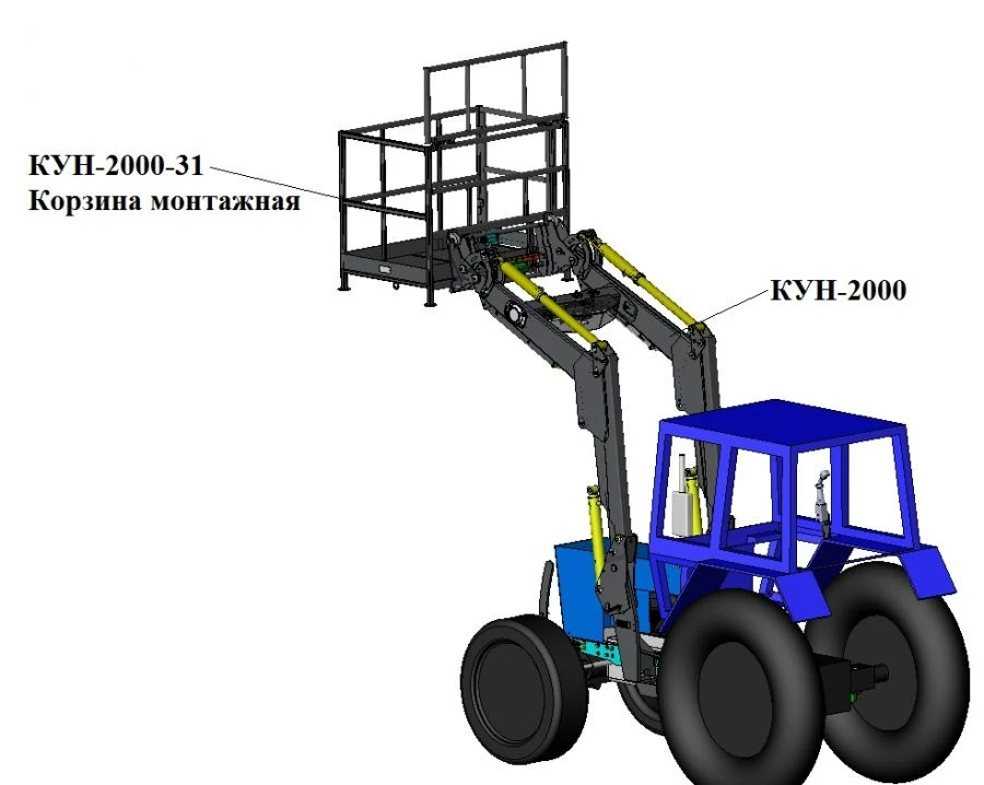 Universal Suspension Work Baskets for Loaders KUN(TURS)-2000, KUN(TURS)-1500, KUN(TURS)-1000