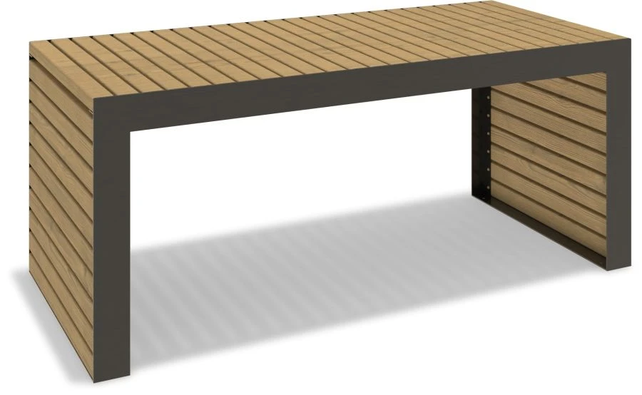 Ladya Table - A1030, Metal Frame with Wooden Elements