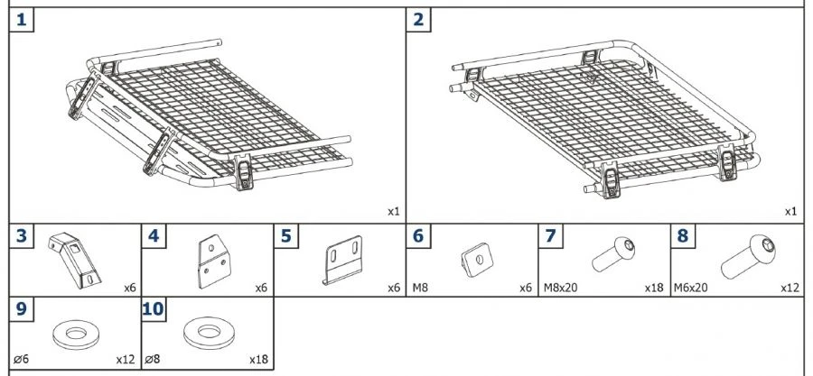 Roof Rack for LADA 4x4 - Durable Metal Construction