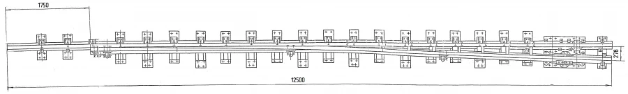 Straight Frame Rail R65 with Curved Tip Project 2372.01.010