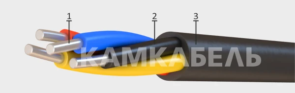 Power Cable with Aluminum Conductors, PVC Insulation, 0.66 kV ABB Model