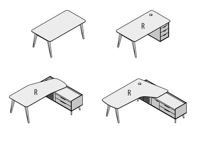 Executive Office Desk Wooden Furniture Set "Remo