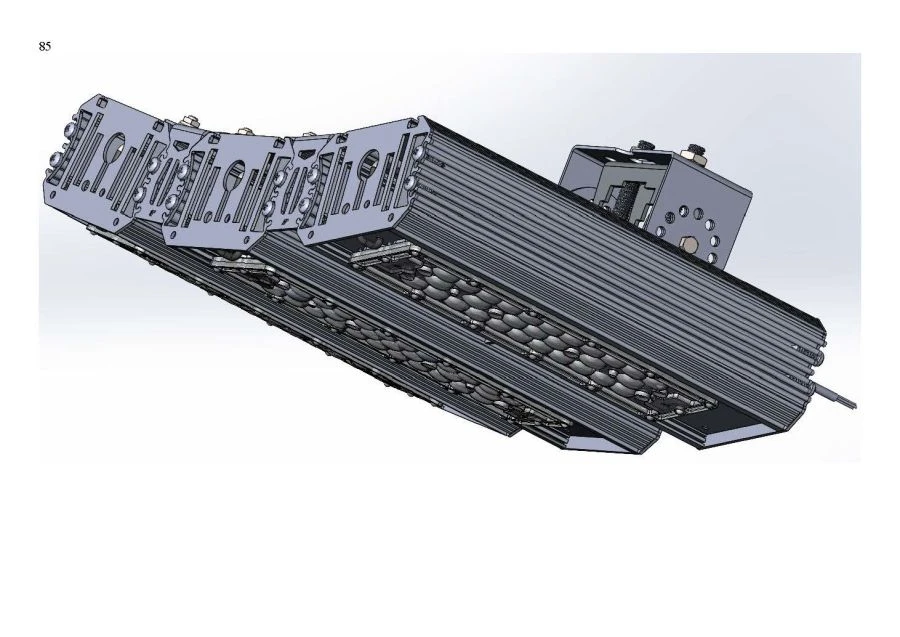 Industrial Design LED Light "MTM IoT" Series CUBE 180 Three Modules Side Connection 10 Degree Narrow Mounting 60m