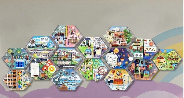 Educational Wall Busy Board Set for Learning Professions
