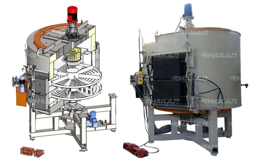 Carousel Resistance Electric Furnace for Oxidizing Atmosphere, Model CAO