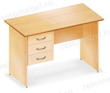 Desk with One Pedestal and Three Drawers