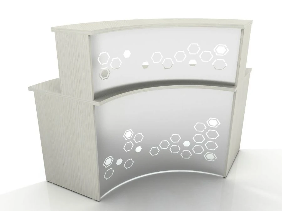 Reception Desk for Medical Facilities, Model 401-002-6, 1770x788x1160 mm