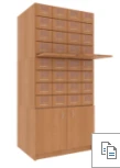 Catalog Cabinet, 2-Module, 32 Drawers (4x8), on Stand