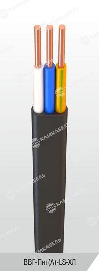 Power Cable with Copper Conductors and Low Fire Hazard PVC Insulation
