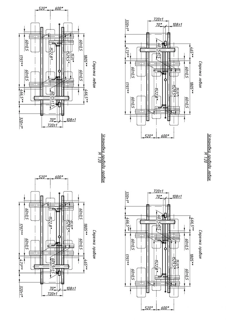 Electric Drive Set for Turnouts (Project VSP. 023. 00. 000; -01; -02; -03; -04)