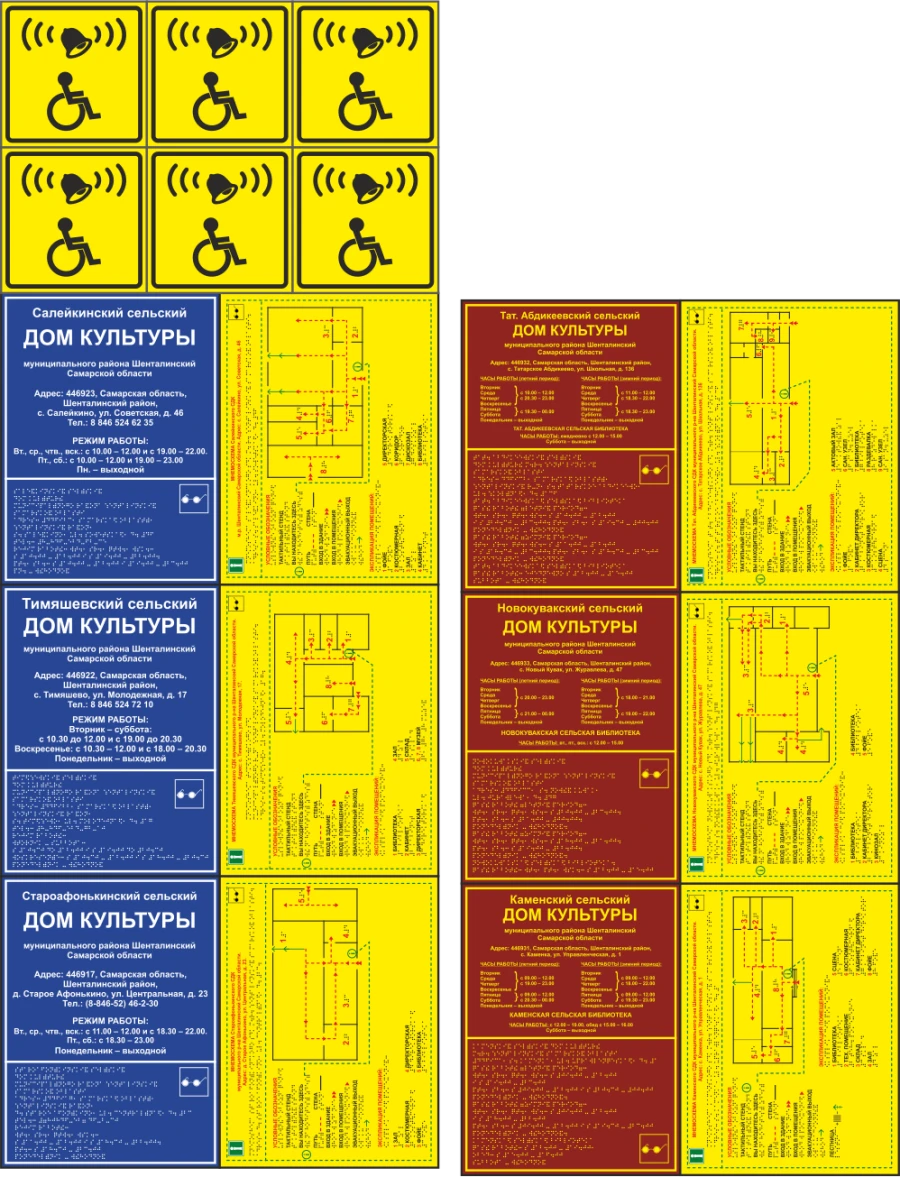 Tactile Signage with Braille for Visually Impaired Individuals