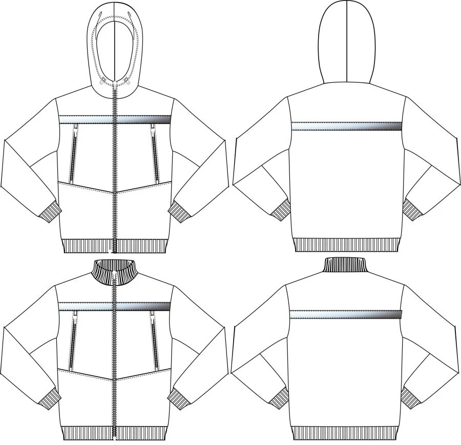 Women's Protective Knit Jacket for Industrial Use with Optional Hood