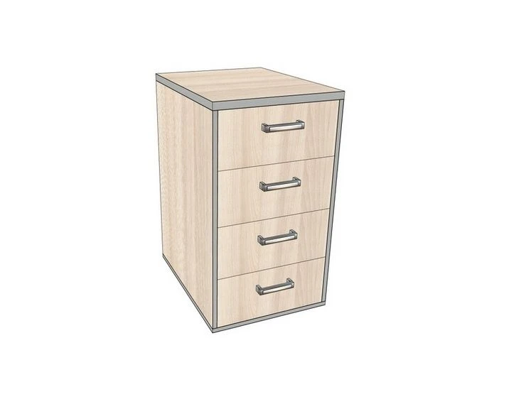 Side Cabinet without Lock, 430x554x750 mm, AsTP-4