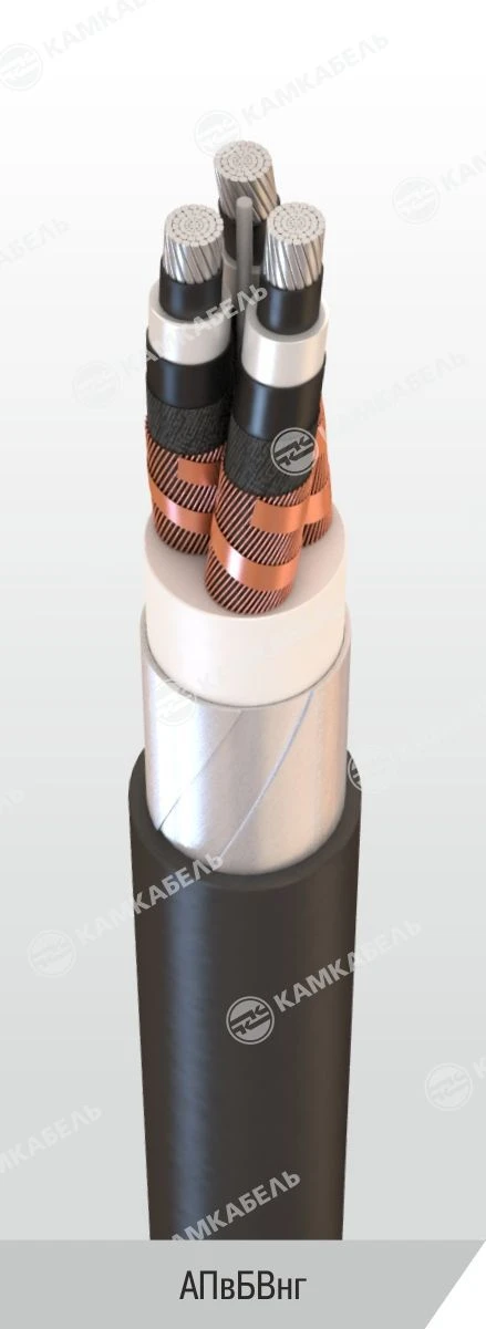 Power Cable with Aluminum Conductors and Cross-Linked Polyethylene Insulation (6-35 kV) AПвБВнг(А)